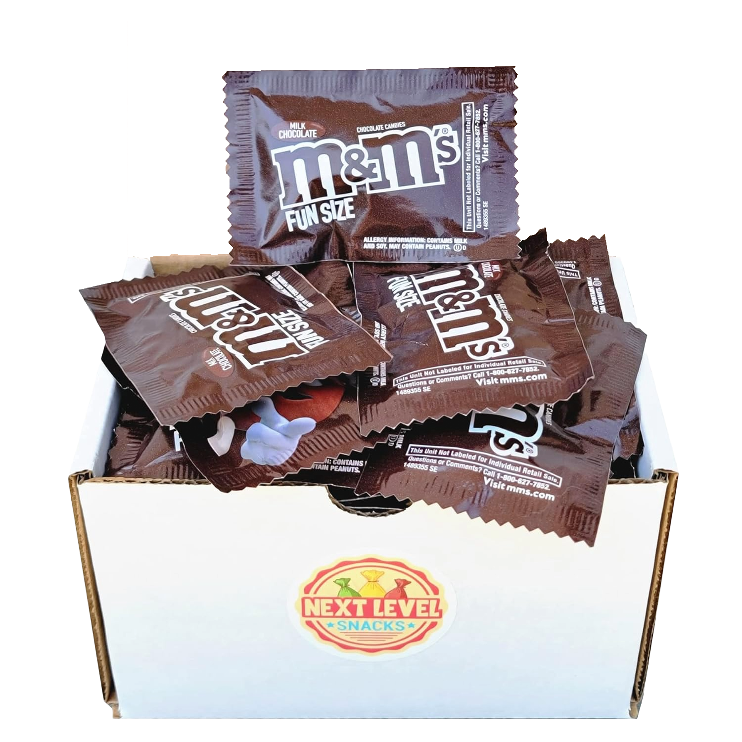 M&M's Milk Chocolate Fun Size Packets Bulk Box (Pack of 30)