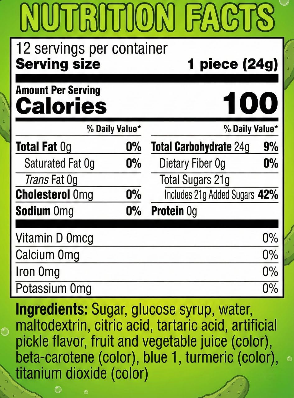 Sour Pickle Lollipops - 12 Pack