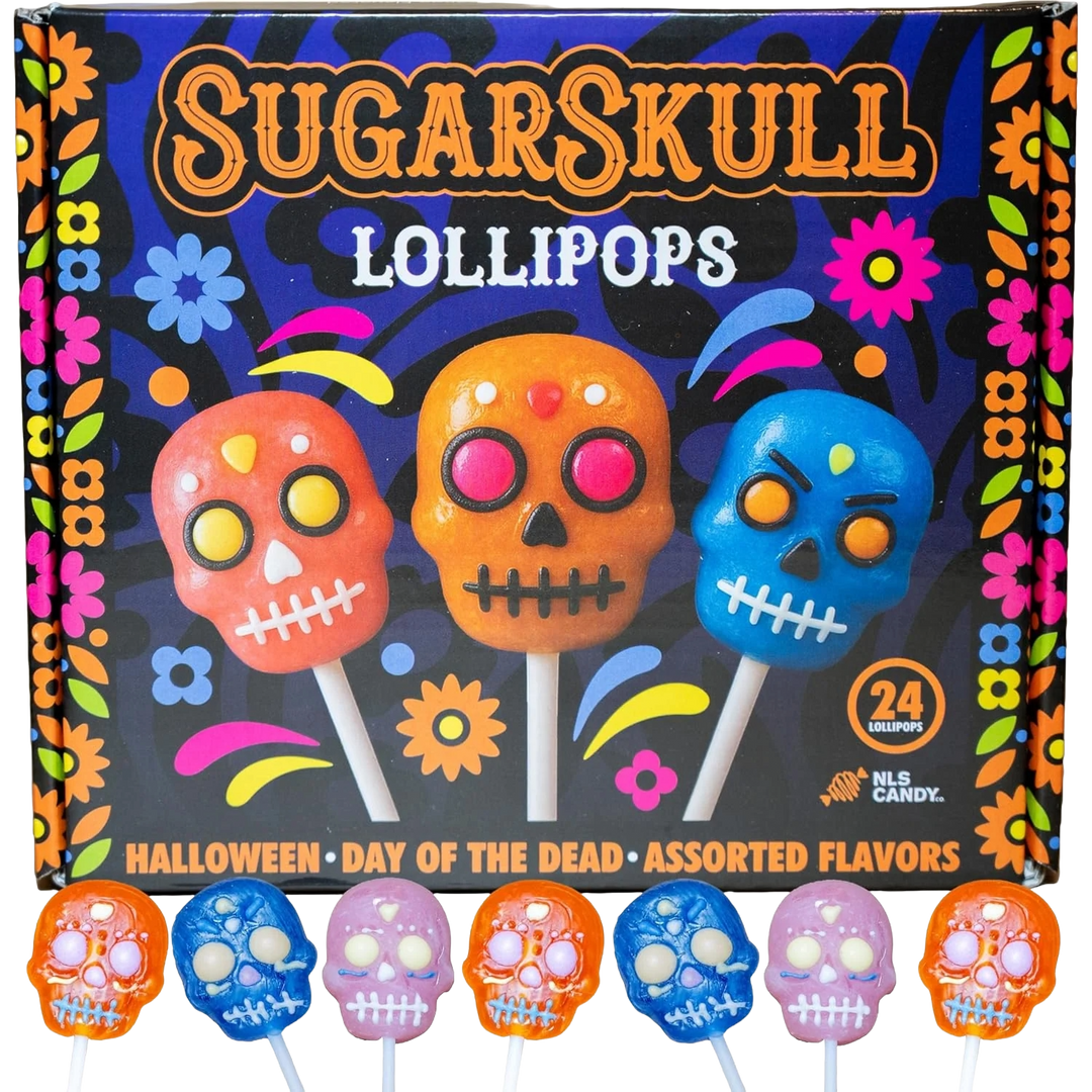 Sugar Skull Lollipops - 24 Pack