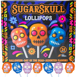 Sugar Skull Halloween Lollipops, Assorted Flavors, 24ct Box