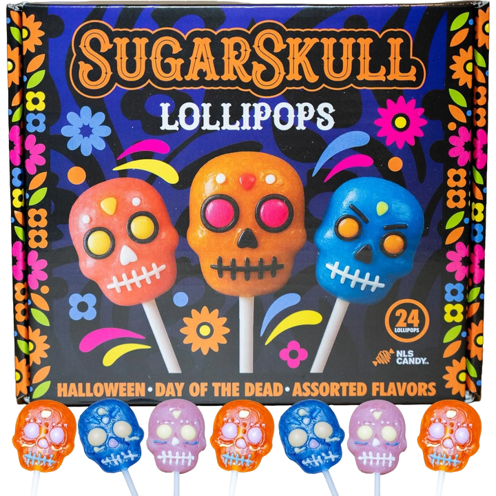 Sugar Skull Lollipops - 24 Pack