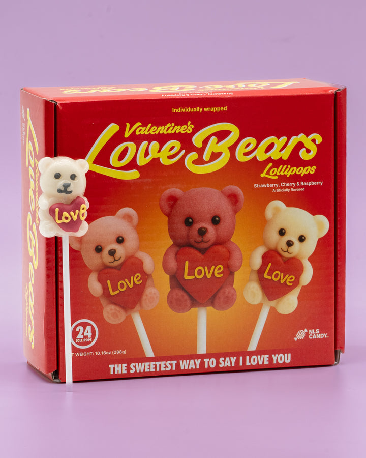Valentine’s Day Love Bears & Hearts Lollipop Bundle - Set of 2