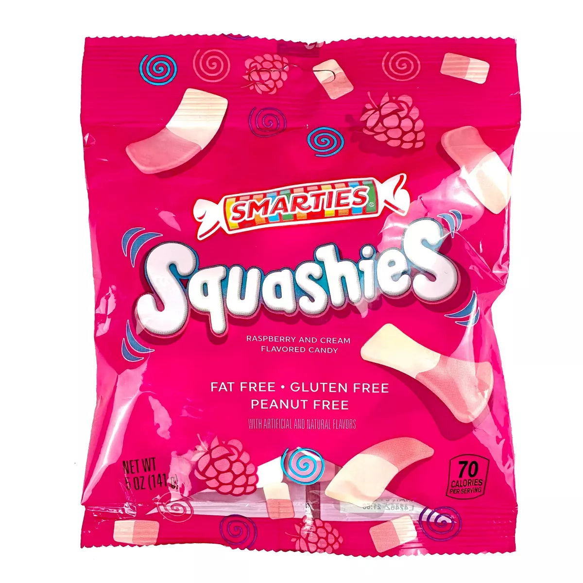 Smarties Squashies Marshmallow Gummy Candy, Raspberry and Cream, 5oz bag