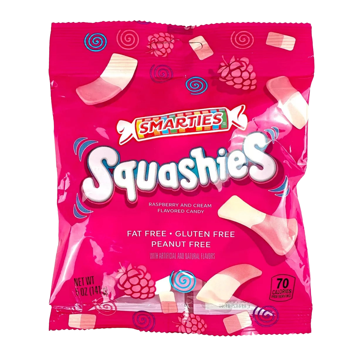Smarties Squashies Marshmallow Gummy Candy, Raspberry and Cream, 5oz bag