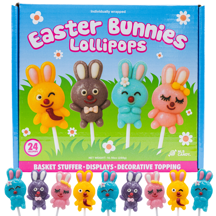 Easter Bunny Lollipops - 24 Pack