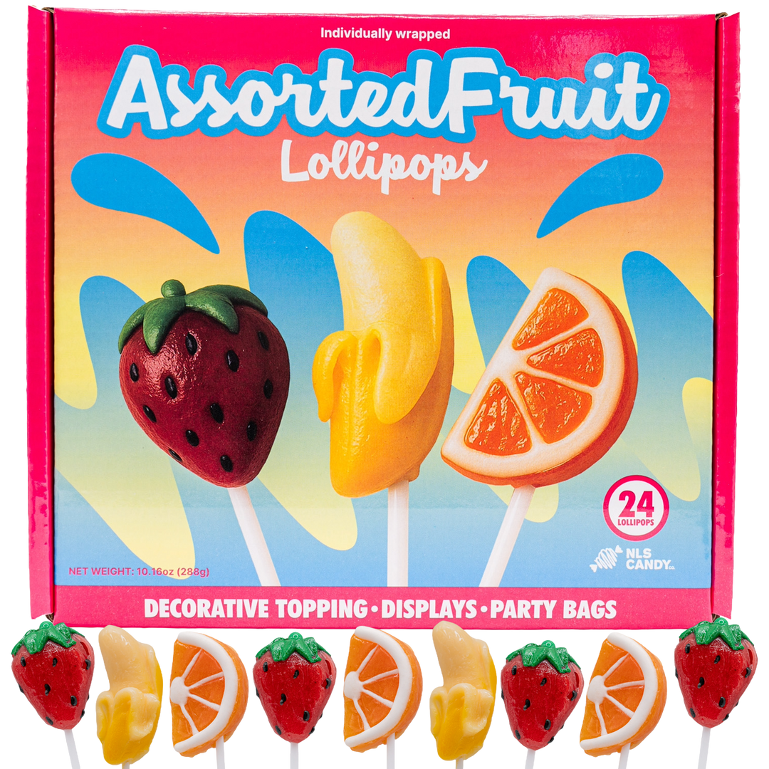 Assorted Fruit Lollipops - 24 Pack